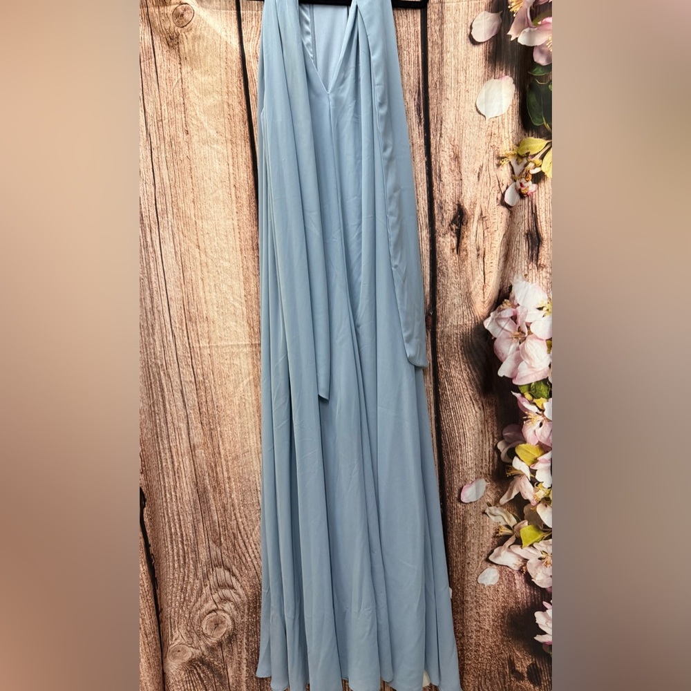 Elegant Light Blue Jumpsuit